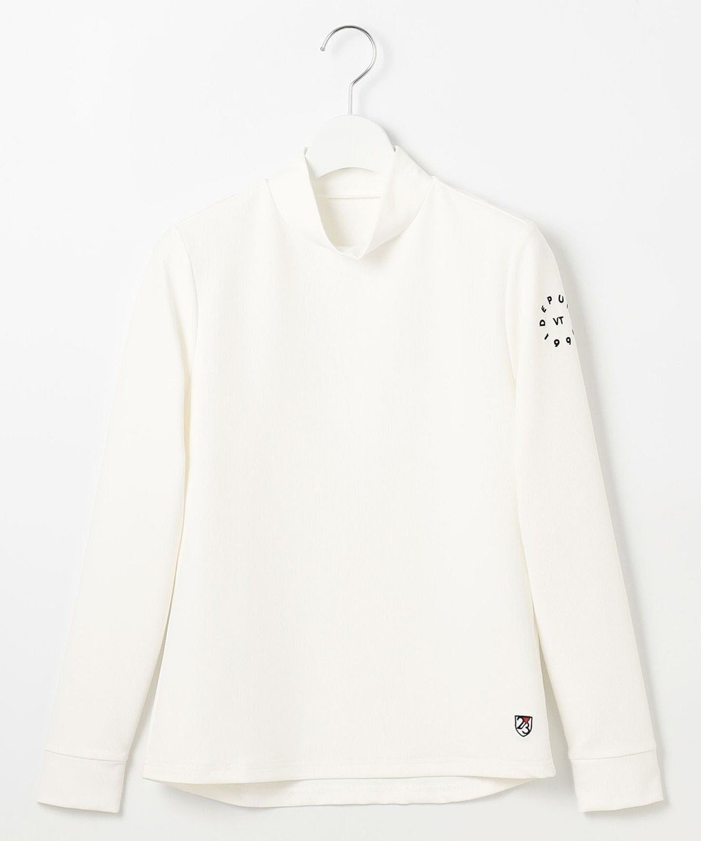 【23区 ゴルフ/NIJYUSANKU GOLF】の【WOMEN】型崩れしにくいエッセンシャルリブインナー インテリア・キッズ・メンズ・レディースファッション・服の通販 founy(ファニー) 　ファッション　Fashion　レディースファッション　Fashion for Women　トップス・カットソー　Cut & Sew Tops　シャツ・ブラウス・オフィスカジュアル　Elegant Blouses & Button-Ups　ロングTシャツ・Tシャツ　Longline T-Shirts & Tees　カットソー・ベーシックTシャツ　Cut-and-Sewn Tops / Stretch Tees & Basics　インナー　Innerwear　春　Spring　カットソー　Cut and Sewn Top　吸水　Absorbent, Quick-Dry　サークル　Circle, Round Design　シンプル　Simple, Minimal　ストライプ　Stripe, Striped Pattern　ストレッチ　Stretch, Stretchy Fabric　フロント　Front, Front Design　ベーシック　Basic, Essential　モチーフ　Motif, Design Theme　S/S・春夏　SS, Spring/Summer, Warm Season　夏　Summer　ゴルフ　Golf　ホワイト系|ID: prp329100004670065 ipo3291000000033764943