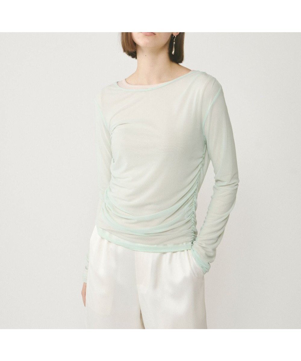 【グレース コンチネンタル/GRACE CONTINENTAL】のレイヤードカットトップ インテリア・キッズ・メンズ・レディースファッション・服の通販 founy(ファニー) 　ファッション　Fashion　レディースファッション　Fashion for Women　トップス・カットソー　Cut & Sew Tops　シャツ・ブラウス・オフィスカジュアル　Elegant Blouses & Button-Ups　ロングTシャツ・Tシャツ　Longline T-Shirts & Tees　カットソー・ベーシックTシャツ　Cut-and-Sewn Tops / Stretch Tees & Basics　カットソー　Cut and Sewn Top　ドレープ　Drape, Draping Fabric　夏　Summer　春　Spring　S/S・春夏　SS, Spring/Summer, Warm Season　ライトグリーン|ID: prp329100004670072 ipo3291000000033764966