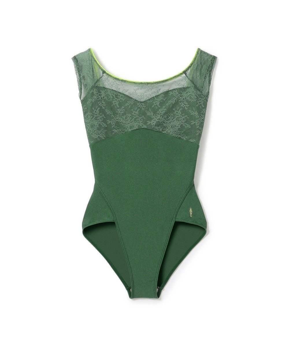 【チャコット/Chacott】のフレンチスリーブレオタード インテリア・キッズ・メンズ・レディースファッション・服の通販 founy(ファニー) 　ファッション　Fashion　レディースファッション　Fashion for Women　コレクション　Collection, Seasonal Line　コンパクト　Compact, Small Size　ストレッチ　Stretch, Stretchy Fabric　タイツ　Tights, Legwear　レース　Lace, Lace Fabric　エメラルドグリーン|ID: prp329100004670076 ipo3291000000033764981