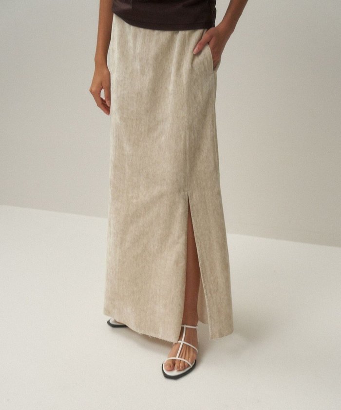 【エイトン/ATON】のLINEN VELVET サイドスリットスカート インテリア・キッズ・メンズ・レディースファッション・服の通販 founy(ファニー) https://founy.com/ ファッション Fashion レディースファッション Fashion for Women スカート Skirts ショーツ Shorts, Short Pants スリット Slit, Slit Detail タンク Tank Top, Sleeveless Top ドレス Dress, One-Piece フレア Flare, Flared ベルベット Velvet, Velvety リネン Linen, Linen Fabric 夏 Summer 春 Spring S/S・春夏 SS, Spring/Summer, Warm Season |ID: prp329100004670095 ipo3291000000033765039