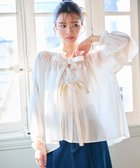 【フェルゥ/Feroux】のダブルリボンシアー ブラウス 人気、トレンドファッション・服の通販 founy(ファニー) ファッション Fashion レディースファッション Fashion for Women トップス・カットソー Cut & Sew Tops シャツ・ブラウス・オフィスカジュアル Elegant Blouses & Button-Ups キャミソール Camisole, Spaghetti Strap Top シャーリング Shirring, Ruched デニム Denim, Jeans Material フロント Front, Front Design リゾート Resort, Vacation Style リボン Ribbon, Bow リラックス Relax, Relaxed Fit 夏 Summer 春 Spring S/S・春夏 SS, Spring/Summer, Warm Season 長袖 Long Sleeve, Full Sleeve thumbnail アイボリー系|ID: prp329100004670097 ipo3291000000034452437