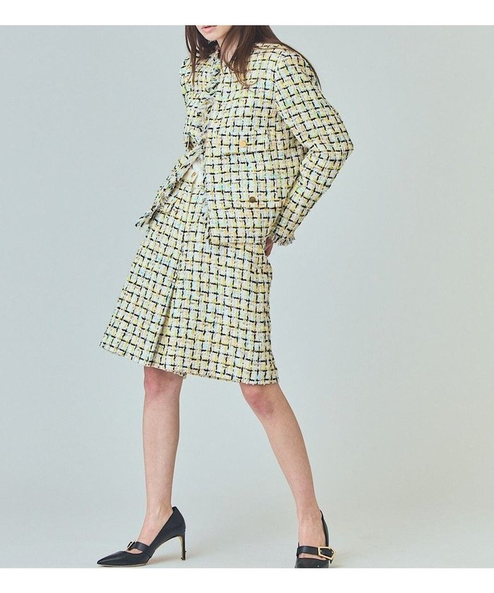 【グレース コンチネンタル/GRACE CONTINENTAL】のチュールヤーンツイードパンツ インテリア・キッズ・メンズ・レディースファッション・服の通販 founy(ファニー) https://founy.com/ ファッション Fashion レディースファッション Fashion for Women パンツ Pants & Trousers イエロー Yellow 春 Spring ジャケット Jacket, Outerwear スペシャル Special, Limited Edition セットアップ Set-Up, Coordinated Outfit チェック Check, Plaid, Tartan チュール Tulip, Tulip Motif ツイード Twill, Twill Weave ドレス Dress, One-Piece フランス France, French フロント Front, Front Design ボックス Boxy, Box Shape S/S・春夏 SS, Spring/Summer, Warm Season おすすめ Recommended / Our Picks 夏 Summer |ID: prp329100004670105 ipo3291000000033765068