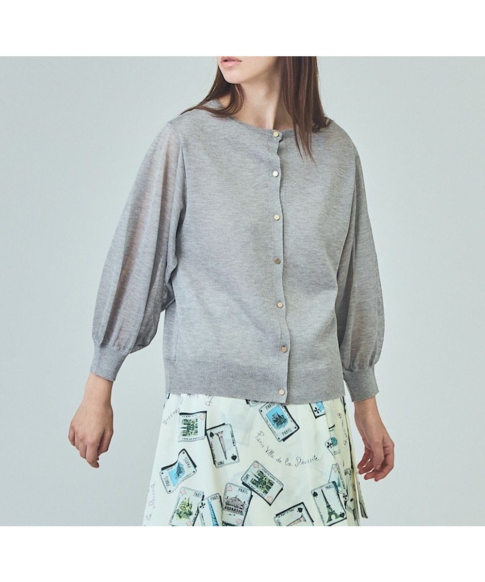 【グレース コンチネンタル/GRACE CONTINENTAL】のラメシアーニットトップ インテリア・キッズ・メンズ・レディースファッション・服の通販 founy(ファニー) ファッション Fashion レディースファッション Fashion for Women トップス・カットソー Cut & Sew Tops ニット Knit Tops & Sweaters カーディガン Cardigan, Knitwear シアー Sheer, See-Through セーター Sweater, Knitwear フォルム Silhouette, Form ベーシック Basic, Essential 夏 Summer 春 Spring S/S・春夏 SS, Spring/Summer, Warm Season グレー|ID: prp329100004670109 ipo3291000000033765080