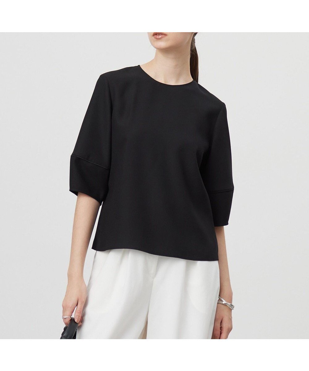 【アイシービー/iCB】の【UVケア・接触冷感・速乾・防シワ・洗える】 FluidBackSatin ランタンスリーブブラウス インテリア・キッズ・メンズ・レディースファッション・服の通販 founy(ファニー) ファッション Fashion レディースファッション Fashion for Women トップス・カットソー Cut & Sew Tops シャツ・ブラウス・オフィスカジュアル Elegant Blouses & Button-Ups 春 Spring 洗える Machine Washable クロップド Cropped, Short Length サテン Satin, Glossy Fabric シンプル Simple, Minimal セットアップ Set-Up, Coordinated Outfit なめらか Smooth, Silky Texture フォルム Silhouette, Form ボトム Bottoms, Lower Wear S/S・春夏 SS, Spring/Summer, Warm Season 夏 Summer セレモニー Ceremony 2025年 2025 2025春夏・S/S Spring/Summer 2025 SS25 ブラック系|ID: prp329100004670116 ipo3291000000033765112