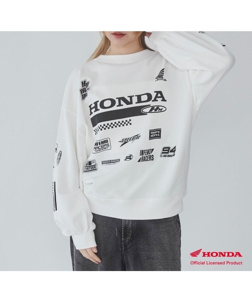 【ウィゴー/WEGO】の別注Hondaプルオーバービッグスウェット 人気、トレンドファッション・服の通販 founy(ファニー) 　ファッション　Fashion　レディースファッション　Fashion for Women　トップス・カットソー　Cut & Sew Tops　レディースパーカー・カジュアルフーディー　Casual Hoodies & Sweatshirts　カジュアルプルオーバー・ニットトップス　Pullovers & Knit Tops / Casual Pullovers　スウェット・クルーネックトップス　Sweatshirts & Crewnecks / Relaxed Fit Sweat Tops　おすすめ　Recommended / Our Picks　カーゴパンツ　Cargo Pants, Utility Pants　シンプル　Simple, Minimal　スウェット / スエット　Sweatshirt, Sweatwear　スマホ　Smartphone, Mobile Device　トレーナー　Sweatshirt, Trainer　フロント　Front, Front Design　別注　Limited Edition, Custom Order　夏　Summer　春　Spring　S/S・春夏　SS, Spring/Summer, Warm Season　 other-1|ID: prp329100004670146 ipo3291000000034724720