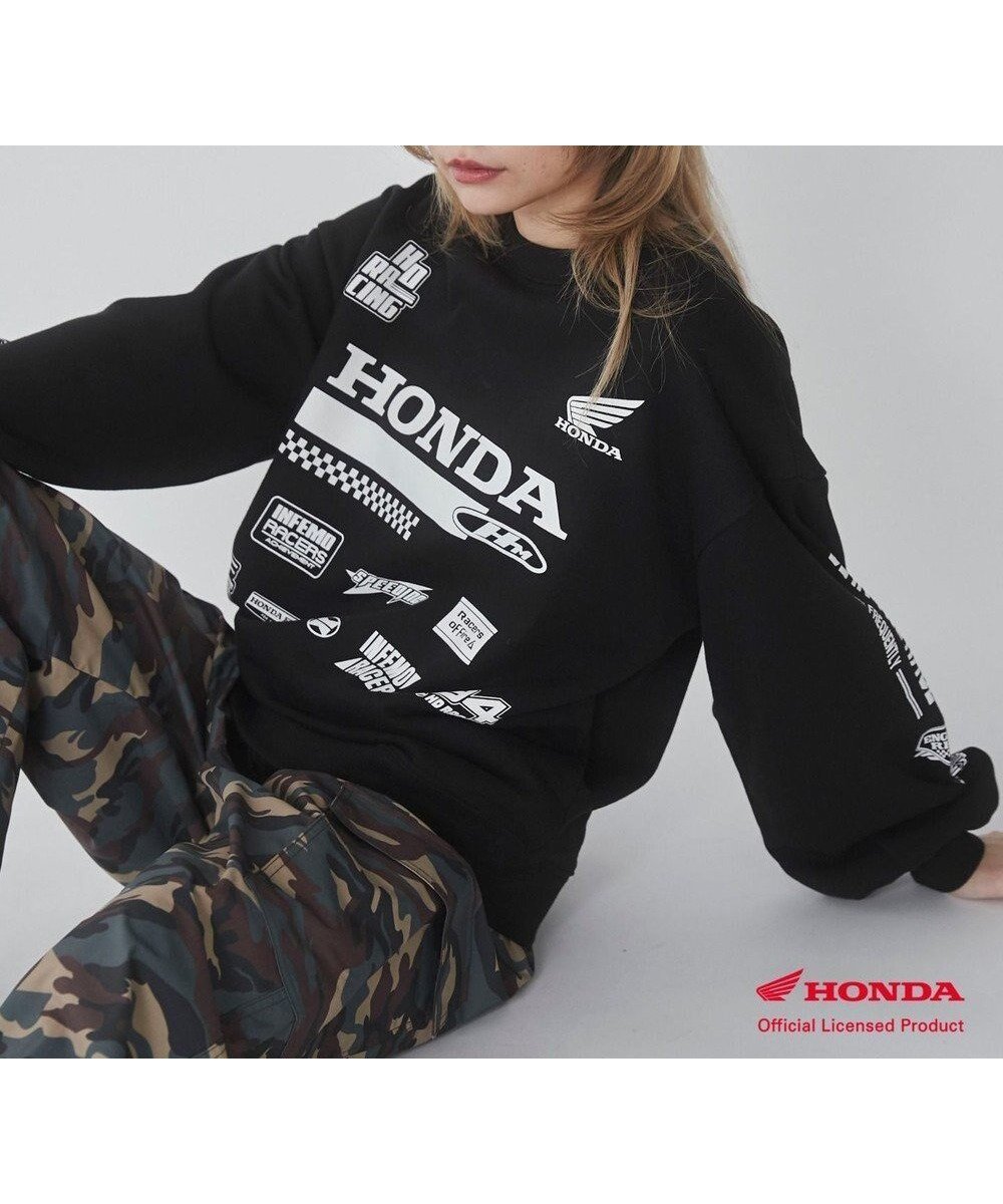 【ウィゴー/WEGO】の別注Hondaプルオーバービッグスウェット インテリア・キッズ・メンズ・レディースファッション・服の通販 founy(ファニー) 　ファッション　Fashion　レディースファッション　Fashion for Women　トップス・カットソー　Cut & Sew Tops　レディースパーカー・カジュアルフーディー　Casual Hoodies & Sweatshirts　カジュアルプルオーバー・ニットトップス　Pullovers & Knit Tops / Casual Pullovers　スウェット・クルーネックトップス　Sweatshirts & Crewnecks / Relaxed Fit Sweat Tops　おすすめ　Recommended / Our Picks　カーゴパンツ　Cargo Pants, Utility Pants　シンプル　Simple, Minimal　スウェット / スエット　Sweatshirt, Sweatwear　スマホ　Smartphone, Mobile Device　トレーナー　Sweatshirt, Trainer　フロント　Front, Front Design　別注　Limited Edition, Custom Order　夏　Summer　春　Spring　S/S・春夏　SS, Spring/Summer, Warm Season　ブラック|ID: prp329100004670146 ipo3291000000034724722