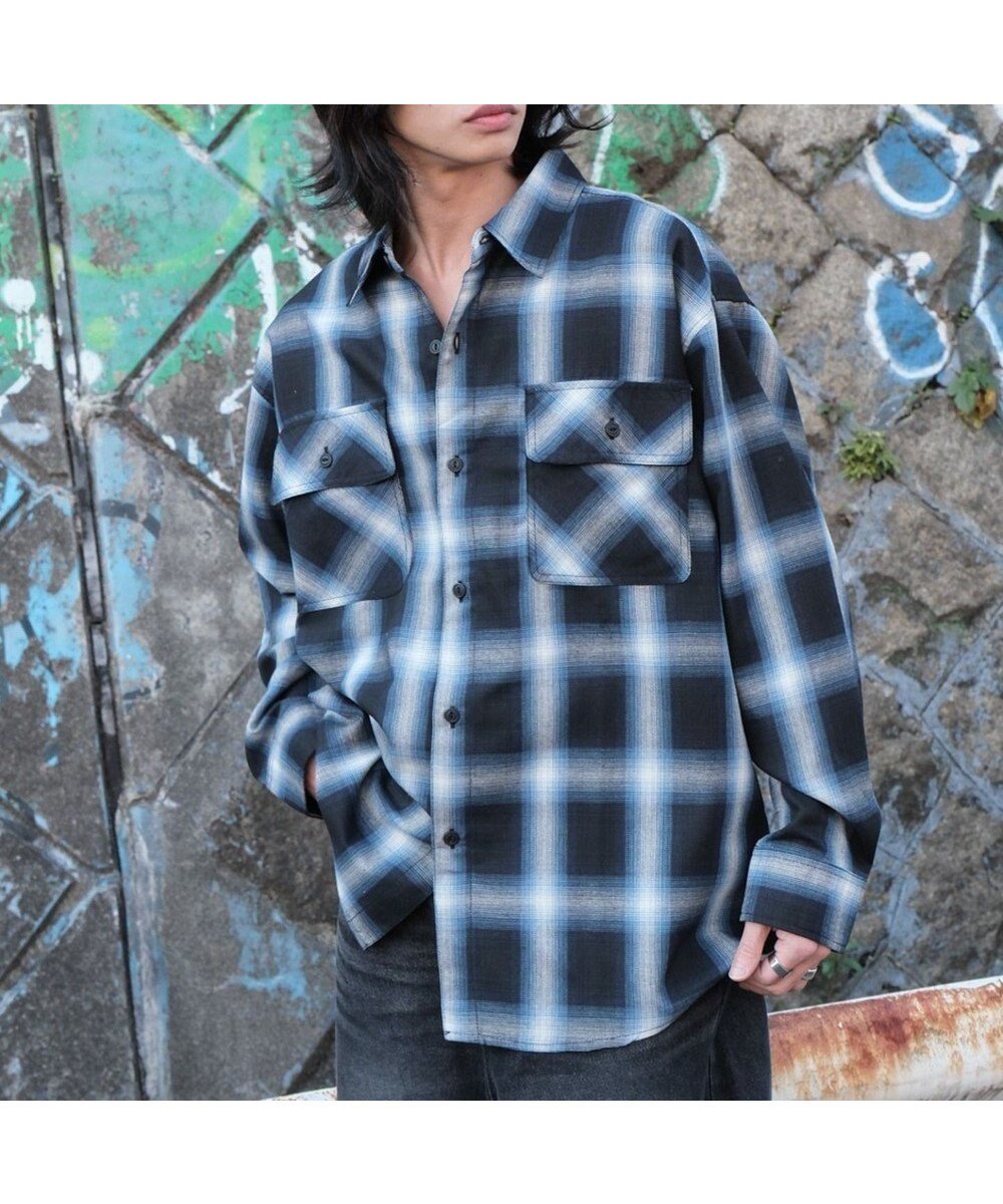 【ウィゴー/WEGO】の【ユニセックス着用ITEM/SMLサイズ展開】オンブレチェックシャツ(LS) インテリア・キッズ・メンズ・レディースファッション・服の通販 founy(ファニー) 　ファッション　Fashion　レディースファッション　Fashion for Women　トップス・カットソー　Cut & Sew Tops　シャツ・ブラウス・オフィスカジュアル　Elegant Blouses & Button-Ups　インナー　Innerwear　春　Spring　秋　Autumn　カーゴパンツ　Cargo Pants, Utility Pants　カーディガン　Cardigan, Knitwear　ガーリー　Girly, Feminine Style　グラデーション　Gradient, Ombre　コンパクト　Compact, Small Size　今季　This Season, Current Season　スマホ　Smartphone, Mobile Device　チェック　Check, Plaid, Tartan　デニム　Denim, Jeans Material　トレンド　Trend, Trending Now　定番　Standard, Basic Item　ポケット　Pocket, Pocket Detail　羽織　Haori, Light Jacket　ミニスカート　Mini Skirt, Short Skirt　リラックス　Relax, Relaxed Fit　ルーズ　Loose, Oversized　冬　Winter / This Winter　S/S・春夏　SS, Spring/Summer, Warm Season　プチプライス・低価格　Affordable / Budget Price　おすすめ　Recommended / Our Picks　夏　Summer　柄5|ID: prp329100004670153 ipo3291000000033765216