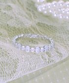 【ティアクラッセ/Tiaclasse】の【安田美沙子さん着用】オーロラストーンワンラップリング シルバー|ID: prp329100004670169 ipo3291000000035848205