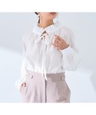 【イェッカ ヴェッカ/YECCA VECCA】のスタンドカラーシアーリボンブラウス Off White|ID: prp329100004670199 ipo3291000000034616098