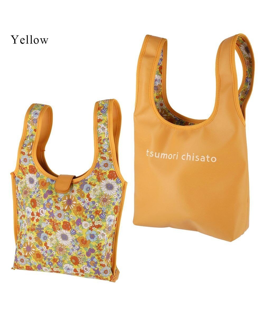 【ツモリチサト キャリー/tsumori chisato CARRY】のリバーシブルラム レジレザーバッグ ハンドバッグ 手提げバッグ Lサイズ インテリア・キッズ・メンズ・レディースファッション・服の通販 founy(ファニー) 　ファッション　Fashion　レディースファッション　Fashion for Women　アウター　Coat / Outerwear Collection　トップス・カットソー　Cut & Sew Tops　ベスト&ジレ / 重ね着スタイル　Vests & Gilets　ガーリー　Girly, Feminine Style　プリント　Print, Printed Pattern　ポケット　Pocket, Pocket Detail　マグネット　Magnet, Magnetic Closure　リバーシブル　Reversible, Two-Sided　オレンジ|ID: prp329100004670204 ipo3291000000033765407