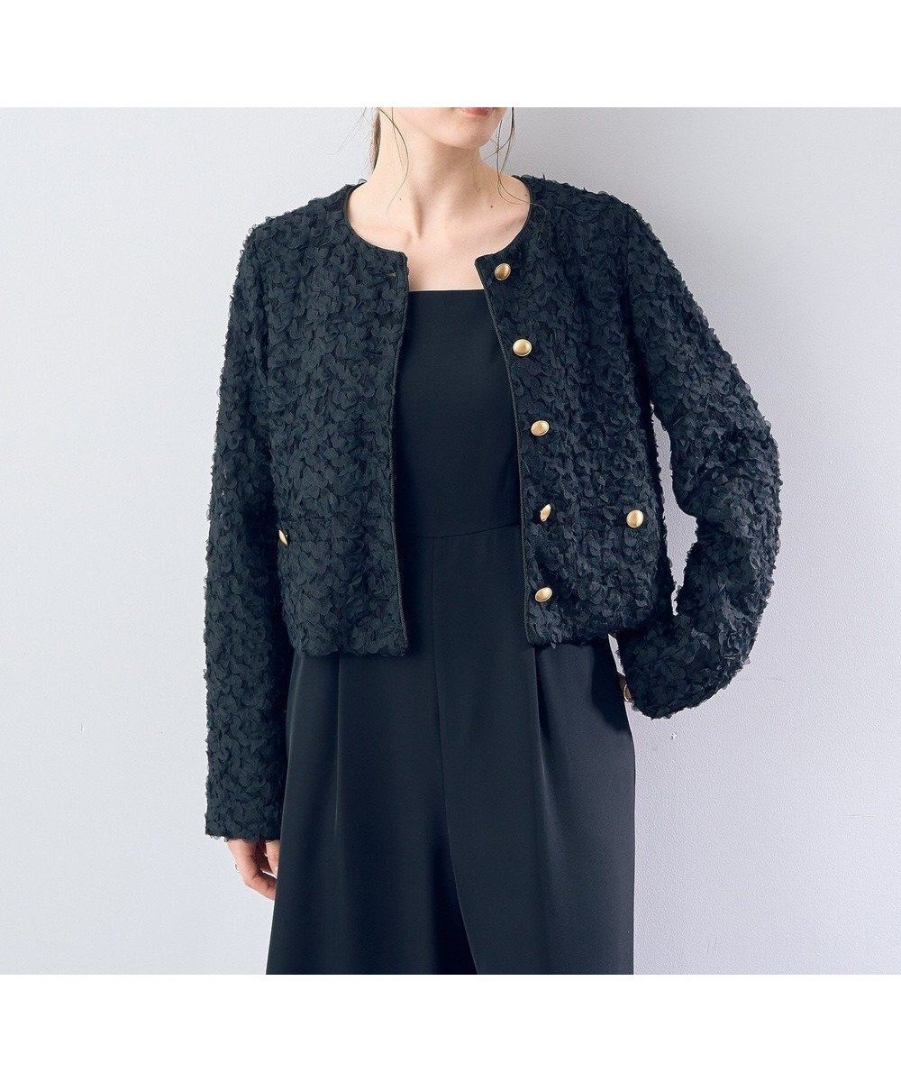 【イェッカ ヴェッカ/YECCA VECCA】のフラワーレースジャケット インテリア・キッズ・メンズ・レディースファッション・服の通販 founy(ファニー) 　ファッション　Fashion　レディースファッション　Fashion for Women　アウター　Coat / Outerwear Collection　レディースジャケット・軽アウター　Jackets　ノーカラージャケット / シンプル上品コーデ　Collarless Jackets　おすすめ　Recommended / Our Picks　ジャケット　Jacket, Outerwear　トレンド　Trend, Trending Now　フラワー　Flower, Floral　ポケット　Pocket, Pocket Detail　メタル　Metal, Metal Parts　レース　Lace, Lace Fabric　エレガント 上品　Elegant　夏　Summer　春　Spring　S/S・春夏　SS, Spring/Summer, Warm Season　Black|ID: prp329100004670248 ipo3291000000033765586