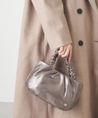 【ラ バガジェリー/LA BAGAGERIE】のシープレザー ギャザーハンドル2wayラウンドトートバッグ ガンメタリック|ID: prp329100004670271 ipo3291000000035712751