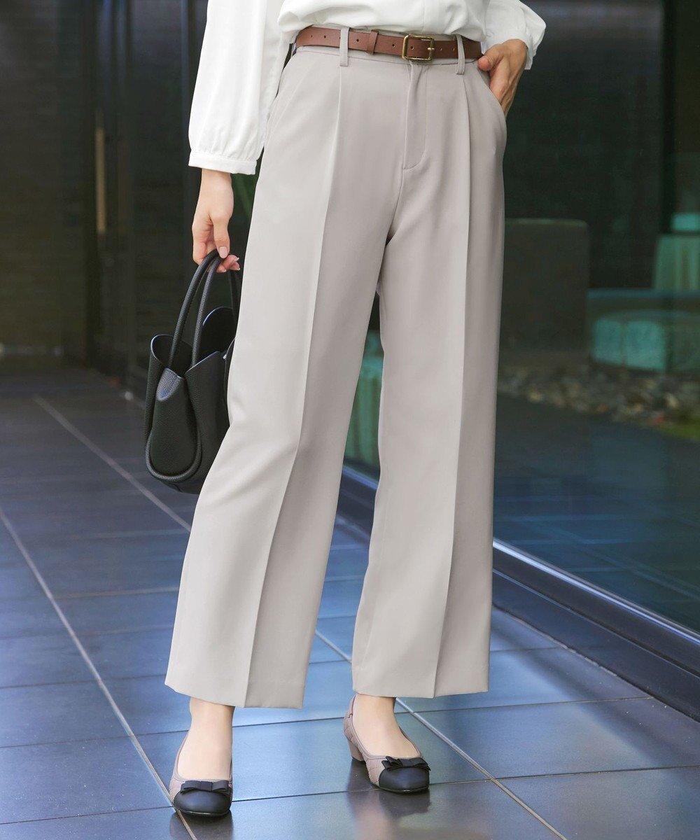 【ティアクラッセ/Tiaclasse】の【ダブルクロス】ワイドパンツ インテリア・キッズ・メンズ・レディースファッション・服の通販 founy(ファニー) 　ファッション　Fashion　レディースファッション　Fashion for Women　パンツ　Pants & Trousers　アクセサリー　Fashion Accessories　ウォッシャブル　Machine Washable　春　Spring　洗える　Machine Washable　秋　Autumn　カーディガン　Cardigan, Knitwear　シンプル　Simple, Minimal　ジャケット　Jacket, Outerwear　ストレッチ　Stretch, Stretchy Fabric　セットアップ　Set-Up, Coordinated Outfit　センター　Center, Center Line　ダブル　Double, Double-Breasted　チュニック　Tunic, Long Top　テーパード　Tapered, Tapered Pants　フォーマル　Formal, Dressy　ポケット　Pocket, Pocket Detail　無地　Plain, Solid Color　楽ちん　Easy Fit, Comfortable　ワイド　Wide, Wide Fit　冬　Winter / This Winter　A/W・秋冬　Autumn/Winter　S/S・春夏　SS, Spring/Summer, Warm Season　再入荷　Restock / Back in Stock　おすすめ　Recommended / Our Picks　夏　Summer　新作・新入荷　New Arrivals / New In　ビジネス 仕事 通勤　Business / Work / Commuting　グレージュ|ID: prp329100004670302 ipo3291000000035314848