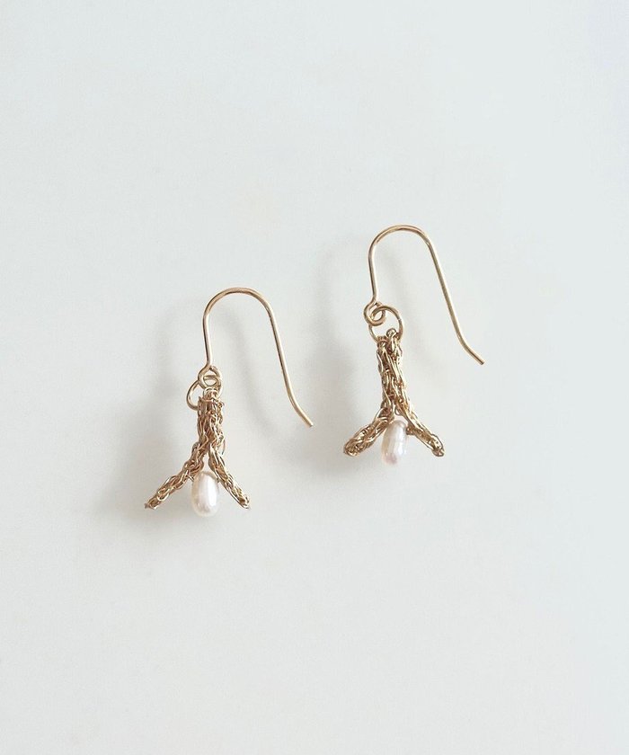 【カスミノ/CASUMINO】のKINOMI pearl ピアス インテリア・キッズ・メンズ・レディースファッション・服の通販 founy(ファニー) https://founy.com/ ファッション Fashion レディースファッション Fashion for Women かぎ針 Crochet アクセサリー Fashion Accessories イヤリング Earrings ワイヤー Wire, Wired Bra 手編み Hand-Knitted, Handmade Knit |ID: prp329100004670309 ipo3291000000033765807