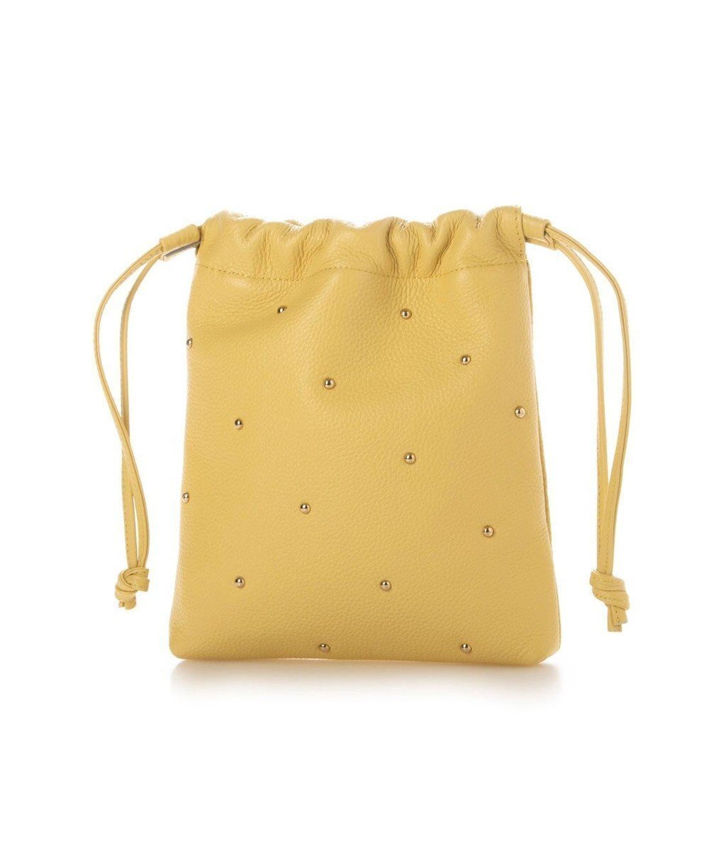 【アンビリオン/UNBILLION】のペルケ perche / 牛革スタッズ・パラコード2wayドロストショルダー インテリア・キッズ・メンズ・レディースファッション・服の通販 founy(ファニー) 　ファッション　Fashion　レディースファッション　Fashion for Women　3月号　March Issue　ショルダー　Shoulder, Shoulder Strap　スタッズ　Studs, Metal Accents　スマホ　Smartphone, Mobile Device　巾着　Drawstring Bag, Kinchaku　財布　Wallet, Purse　雑誌　Magazine, Fashion Magazine　イエロー|ID: prp329100004670334 ipo3291000000036244164