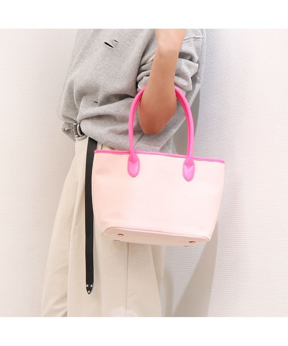 【アンビリオン/UNBILLION】のペルケ perche / キャンバス・蛍光シープレザートートバッグ インテリア・キッズ・メンズ・レディースファッション・服の通販 founy(ファニー) ファッション Fashion レディースファッション Fashion for Women バッグ Bags キャンバス Canvas, Canvas Fabric 財布 Wallet, Purse ピンク|ID: prp329100004670340 ipo3291000000033765928