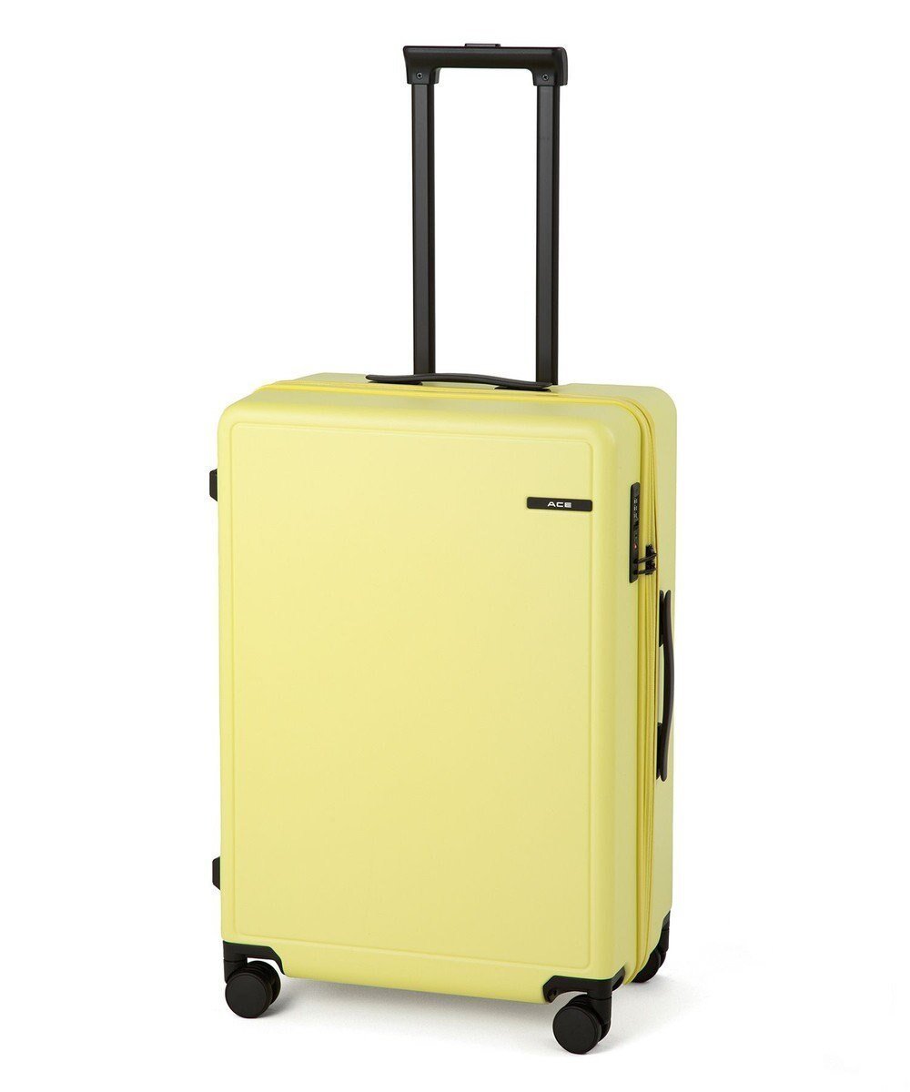 【エースバッグズアンドラゲッジ/ACE BAGS & LUGGAGE】のACE ベベル スーツケース 63L 5~7泊 ドリンクホルダー付き 05682 エース インテリア・キッズ・メンズ・レディースファッション・服の通販 founy(ファニー) 　ファッション　Fashion　レディースファッション　Fashion for Women　スーツ　Business Suits & Workwear　スクエア　Square, Square Shape　ブライト　Bright, Shiny　ポケット　Pocket, Pocket Detail　ポーチ　Pouch, Small Case　日傘　Parasol, UV Umbrella　メッシュ　Mesh, Net Fabric　リュック　Backpack, Rucksack　再入荷　Restock / Back in Stock　旅行　Travel　スーツケース キャリーケース　Suitcase / Carry Case　イエロー|ID: prp329100004670342 ipo3291000000033765937