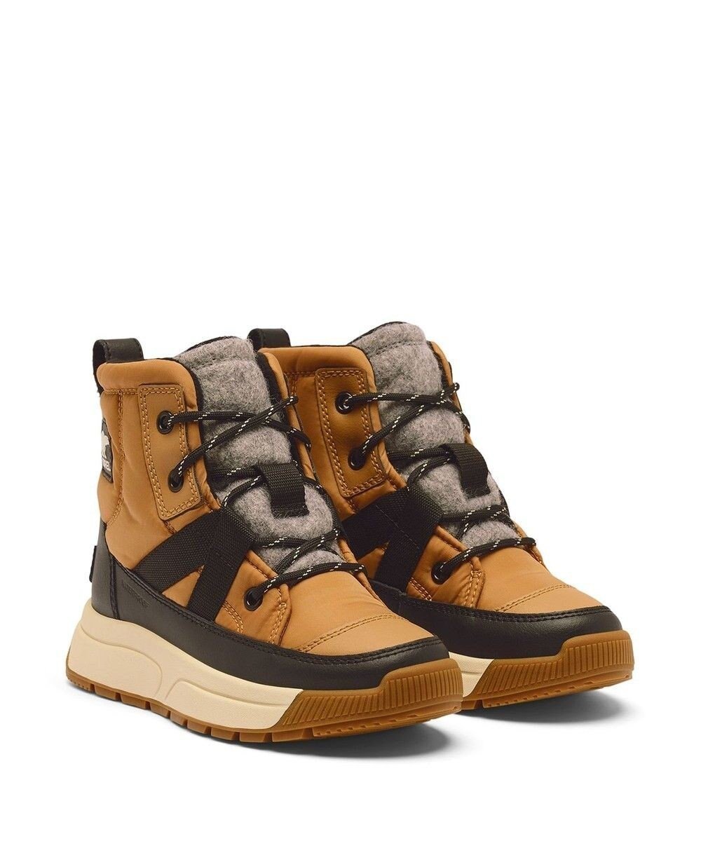 【ソレル/SOREL / KIDS】のSOREL/ 【KIDS】ユース ウィットニー3 ミッド ウォータープルーフ /ソレル インテリア・キッズ・メンズ・レディースファッション・服の通販 founy(ファニー) 　ファッション　Fashion　キッズファッション　Fashion for Kids　ウォーター　Water　スマート　Smart, Elegant　フォルム　Silhouette, Form　ブロック　Block, Solid Block Pattern　冬　Winter / This Winter　A/W・秋冬　Autumn/Winter　S/S・春夏　SS, Spring/Summer, Warm Season　夏　Summer　Tawny Buff、 Black|ID: prp329100004670393 ipo3291000000033766080