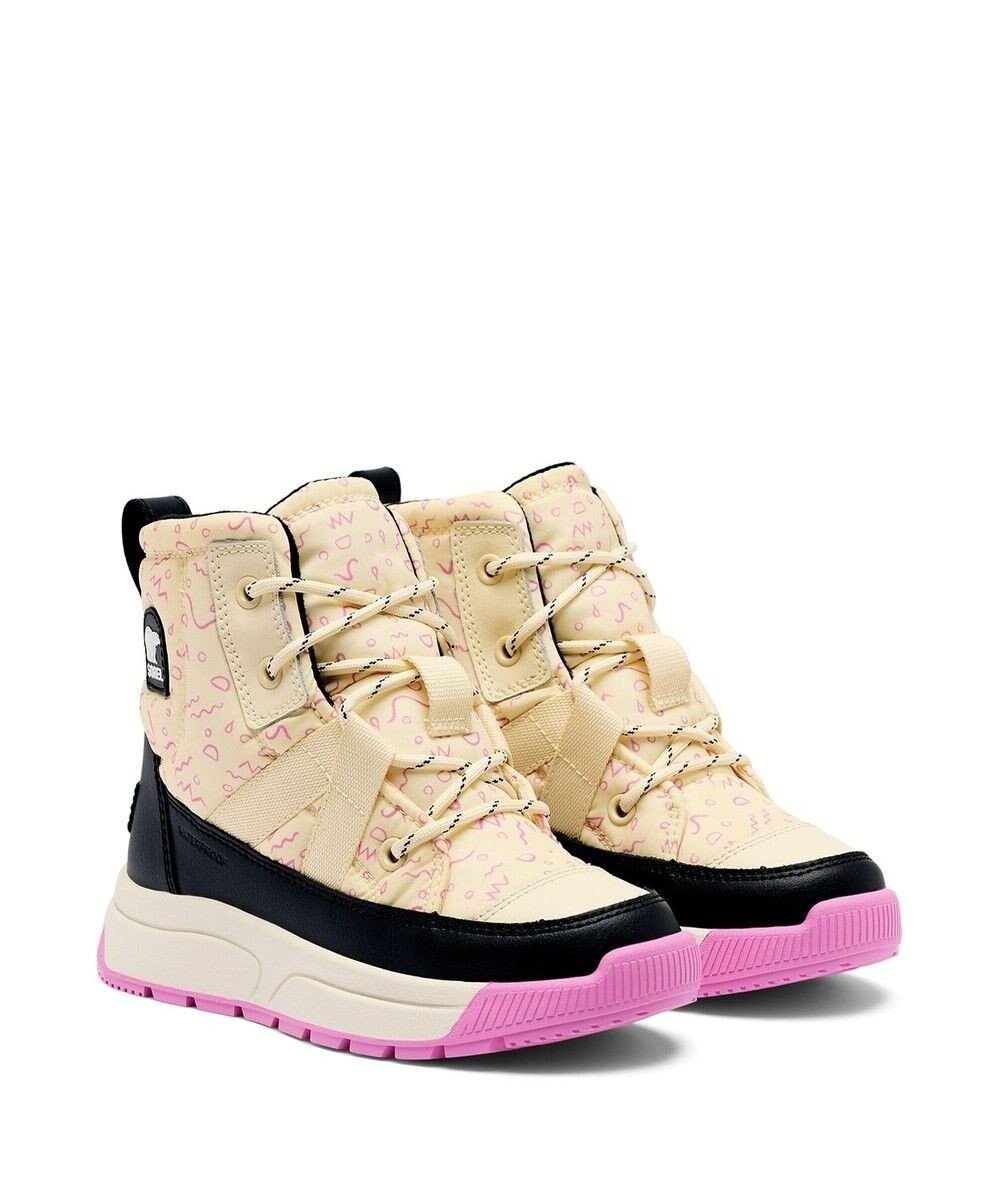 【ソレル/SOREL / KIDS】のSOREL/ 【KIDS】ユース ウィットニー3 ミッド ウォータープルーフ /ソレル インテリア・キッズ・メンズ・レディースファッション・服の通販 founy(ファニー) 　ファッション　Fashion　キッズファッション　Fashion for Kids　ウォーター　Water　スマート　Smart, Elegant　フォルム　Silhouette, Form　ブロック　Block, Solid Block Pattern　冬　Winter / This Winter　A/W・秋冬　Autumn/Winter　S/S・春夏　SS, Spring/Summer, Warm Season　夏　Summer　Honey White、 Black|ID: prp329100004670393 ipo3291000000033766081
