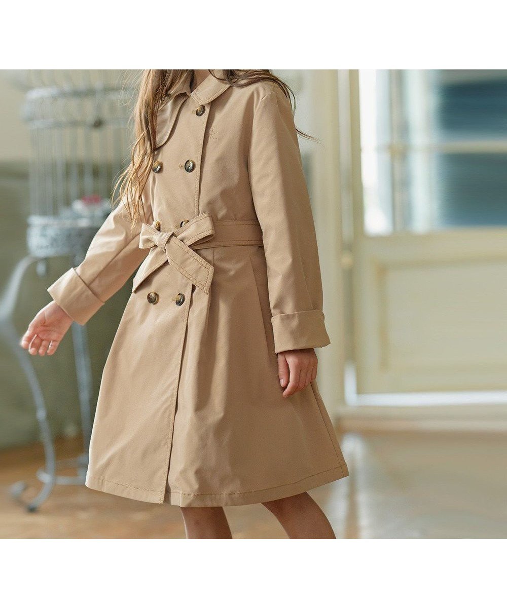 【組曲 / KIDS/KUMIKYOKU】の【130-140㎝】【撥水】ブリティッシュ トレンチコート インテリア・キッズ・メンズ・レディースファッション・服の通販 founy(ファニー) ファッション Fashion キッズファッション Fashion for Kids アウター Coat Outerwear /Kids ジャケット Jacket, Outerwear ダブル Double, Double-Breasted ドレス Dress, One-Piece パッチ Patch, Appliqué エレガント 上品 Elegant A/W・秋冬 Autumn/Winter ベージュ系|ID: prp329100004670410 ipo3291000000034309648