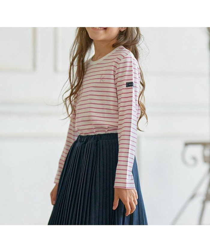 【組曲 / KIDS/KUMIKYOKU】の【110-140㎝】長袖ボーダー Tシャツ インテリア・キッズ・メンズ・レディースファッション・服の通販 founy(ファニー) https://founy.com/ ファッション Fashion キッズファッション Fashion for Kids トップス・カットソー Cut & Sew Tops カットソー Cut and Sewn Top ボーダー Border, Stripe A/W・秋冬 Autumn/Winter 長袖 Long Sleeve, Full Sleeve |ID: prp329100004670469 ipo3291000000034377217