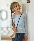 【組曲 / KIDS/KUMIKYOKU】の【110-140㎝】長袖ボーダー Tシャツ ミントグリーン×サックスブルー|ID: prp329100004670469 ipo3291000000034377220