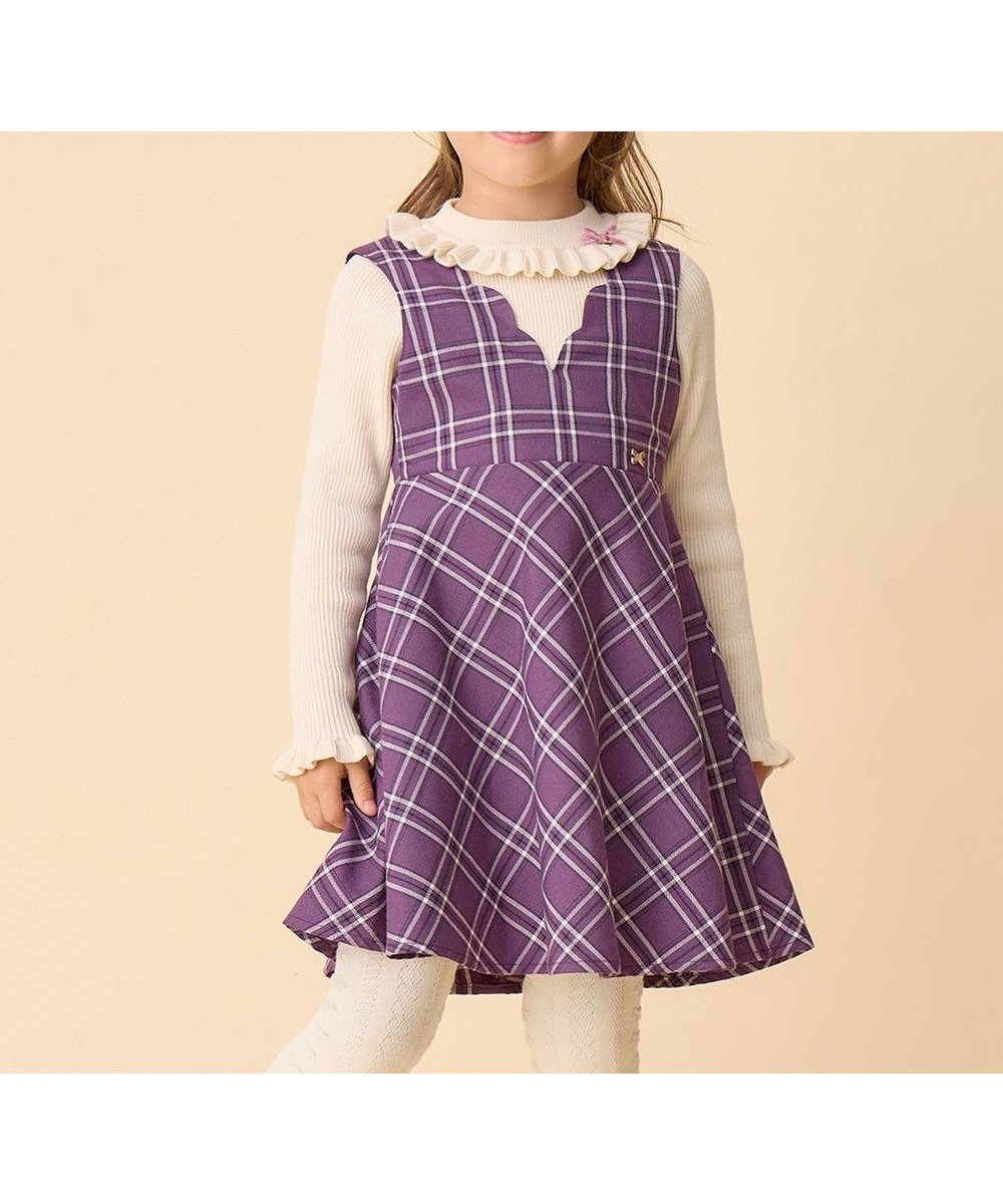 【エニィ/ANY / KIDS】のチェック柄 ジャンパースカート 人気、トレンドファッション・服の通販 founy(ファニー) ファッション Fashion キッズファッション Fashion for Kids ワンピース Dresses オレンジ Orange スカラップ Scallop, Scalloped Edge チェック Check, Plaid, Tartan フィット Fit, Slim Fit フレア Flare, Flared ポケット Pocket, Pocket Detail ラップ Wrap, Wrap Design エレガント 上品 Elegant 洗える Machine Washable 秋 Autumn A/W・秋冬 Autumn/Winter other-1|ID: prp329100004670471 ipo3291000000034337364