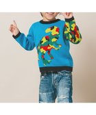 【アミアミ/AmiAmi / KIDS】の【洗濯機可/UNISEX】恐竜カモフラプルオーバー 85cm～130cm ブルー|ID: prp329100004670490 ipo3291000000033870301