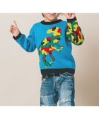 【アミアミ/AmiAmi / KIDS】の【洗濯機可/UNISEX】恐竜カモフラプルオーバー145cm ブルー|ID: prp329100004670491 ipo3291000000033870304