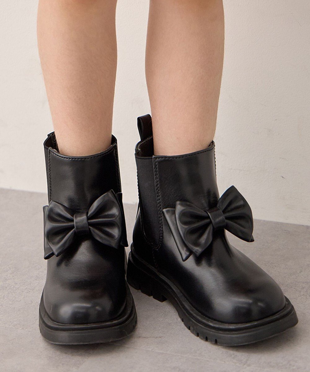 【エニィ/ANY / KIDS】のリボンサイドゴアブーツ 人気、トレンドファッション・服の通販 founy(ファニー) 　ファッション　Fashion　キッズファッション　Fashion for Kids　ガーリー　Girly, Feminine Style　スマホ　Smartphone, Mobile Device　定番　Standard, Basic Item　人気　Popular, Best Seller　フロント　Front, Front Design　リボン　Ribbon, Bow　A/W・秋冬　Autumn/Winter　再入荷　Restock / Back in Stock　 other-1|ID: prp329100004670520 ipo3291000000033766478