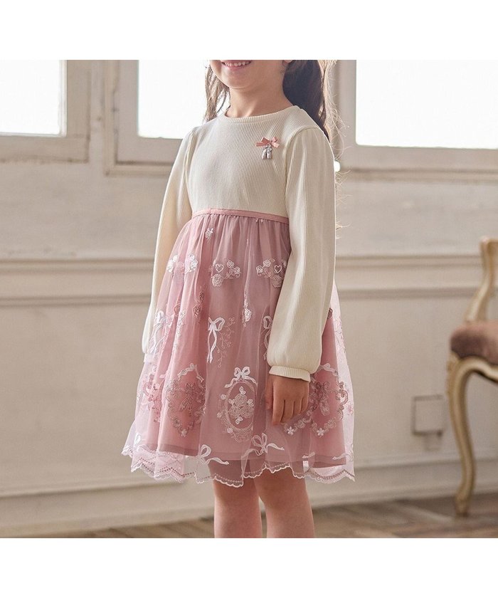 【エニィ/ANY / KIDS】のバレエ刺繍チュールワンピース インテリア・キッズ・メンズ・レディースファッション・服の通販 founy(ファニー) https://founy.com/ ファッション Fashion キッズファッション Fashion for Kids ワンピース Dresses チャーム Charm, Pendant チュール Tulip, Tulip Motif バレエ Ballet, Ballet Style ポケット Pocket, Pocket Detail モチーフ Motif, Design Theme リボン Ribbon, Bow エレガント 上品 Elegant A/W・秋冬 Autumn/Winter |ID: prp329100004670526 ipo3291000000033766497