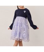 【エニィ/ANY / KIDS】のバレエ刺繍チュールワンピース ネイビー×サックスブルー|ID: prp329100004670526 ipo3291000000033766499