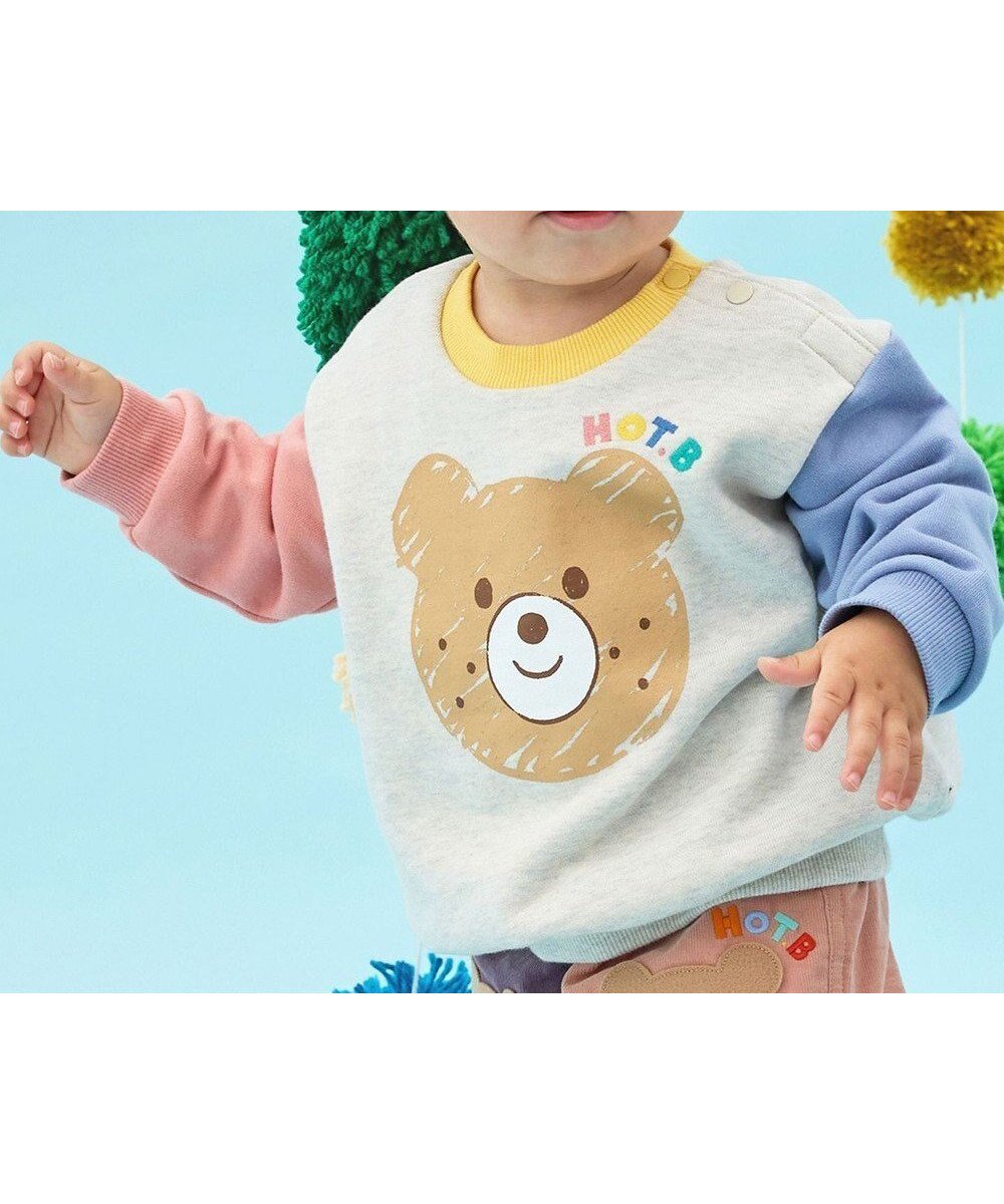 【ミキハウスホットビスケッツ/MIKI HOUSE HOT BISCUITS / KIDS】の【80-120cm】ビッグフェイスプリント 裏毛パイル素材 トレーナー インテリア・キッズ・メンズ・レディースファッション・服の通販 founy(ファニー) ファッション Fashion キッズファッション Fashion for Kids トップス・カットソー Cut & Sew Tops シンプル Simple, Minimal スウェット / スエット Sweatshirt, Sweatwear トレーナー Sweatshirt, Trainer 長袖 Long Sleeve, Full Sleeve フレア Flare, Flared ベビー Baby, Babywear ボトム Bottoms, Lower Wear A/W・秋冬 Autumn/Winter S/S・春夏 SS, Spring/Summer, Warm Season おすすめ Recommended / Our Picks 夏 Summer ギフト プレゼント Gift / Present グレー|ID: prp329100004670549 ipo3291000000034767846