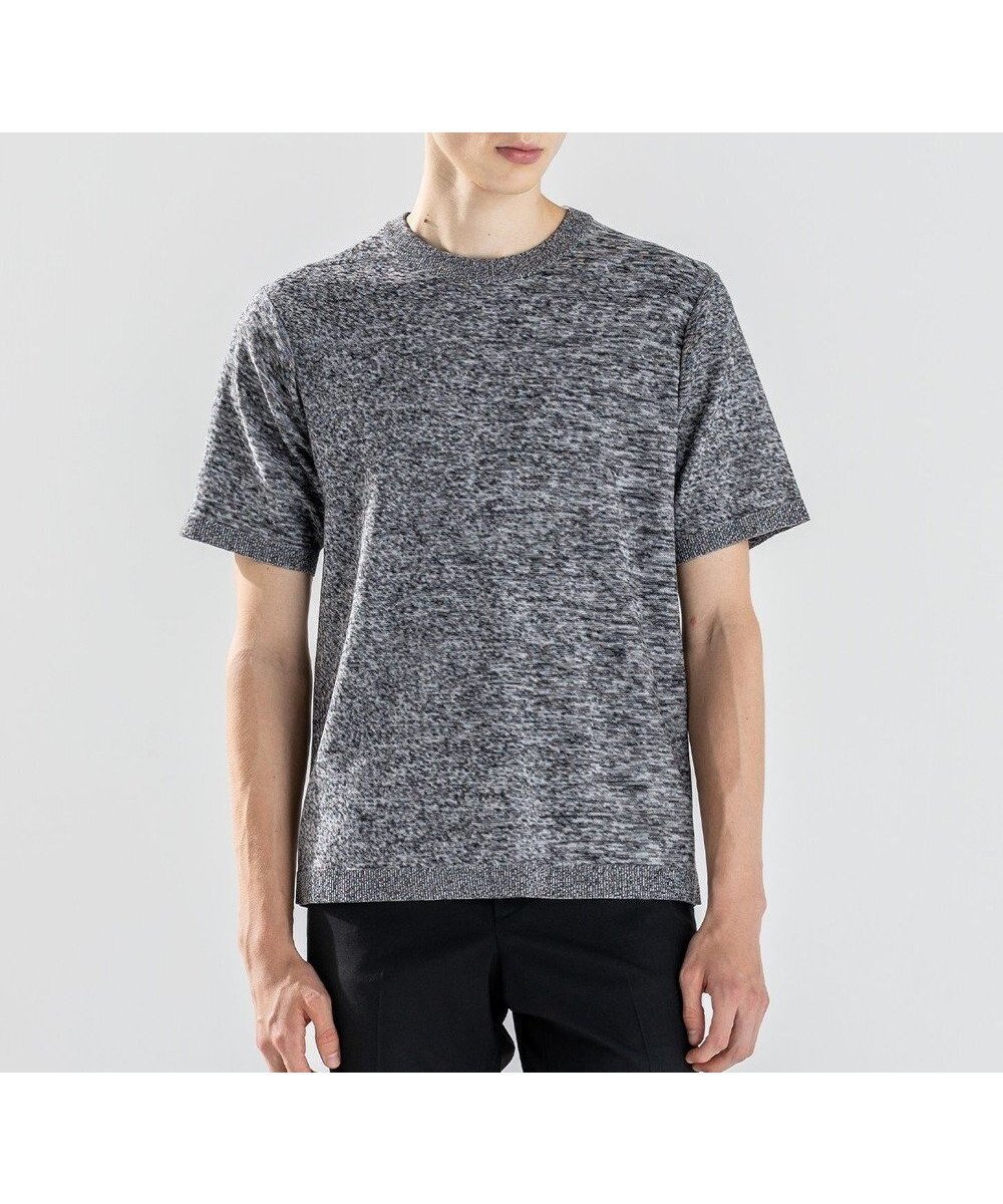 【ジョゼフ オム/JOSEPH HOMME / MEN】のレクサスムリネ クルーネック半袖ニット 人気、トレンドファッション・服の通販 founy(ファニー) 　ファッション　Fashion　メンズファッション　Fashion for Men　トップス・カットソー　Cut & Sew Tops　ニット・セーター / 定番トップス　Knit Tops & Sweaters　インナー　Innerwear　コンパクト　Compact, Small Size　シンプル　Simple, Minimal　セーター　Sweater, Knitwear　メランジ　Melange, Mixed Yarn　半袖　Short Sleeve, Half Sleeve　夏　Summer　春　Spring　S/S・春夏　SS, Spring/Summer, Warm Season　 other-1|ID: prp329100004670596 ipo3291000000034615928