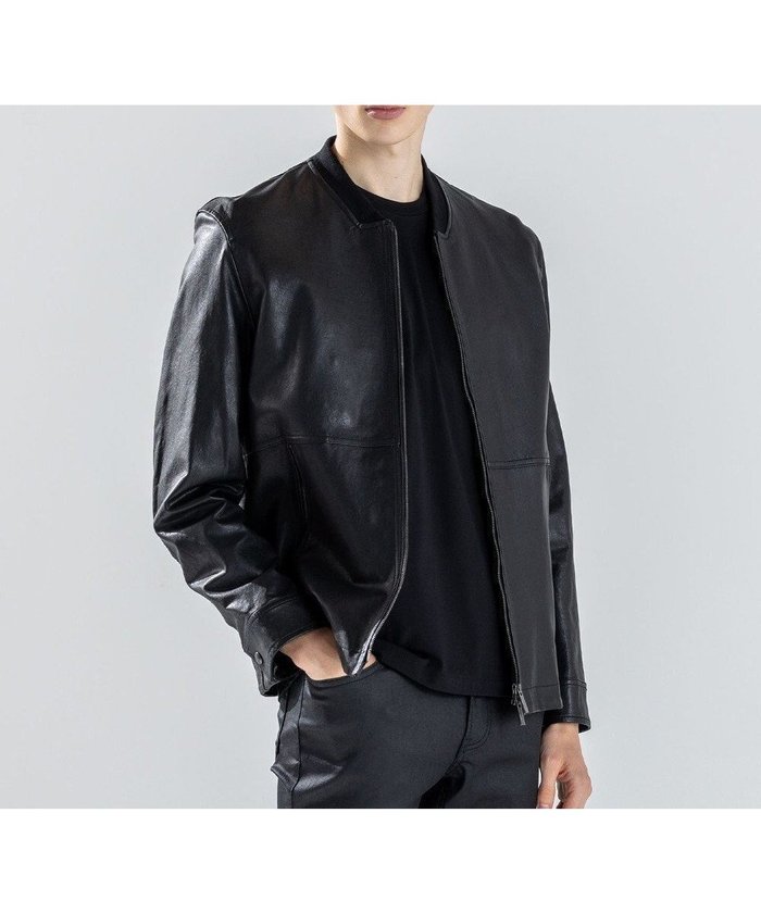 【ジョゼフ オム/JOSEPH HOMME / MEN】の新素材【シャツ感覚で羽織れる軽さ】シュリンクエアレザー ブルゾン インテリア・キッズ・メンズ・レディースファッション・服の通販 founy(ファニー) https://founy.com/ ファッション Fashion メンズファッション Fashion for Men アウター Men's Coats Outerwear ブルゾンジャケット / カジュアルアウター Bomber Jackets & Blousons カフス Cuff Design シンプル Simple, Minimal ジップ Zip, Zipper ジャケット Jacket, Outerwear スラックス Slacks, Dress Pants デニム Denim, Jeans Material フロント Front, Front Design ブルゾン Blouson, Bomber Jacket ポケット Pocket, Pocket Detail A/W・秋冬 Autumn/Winter S/S・春夏 SS, Spring/Summer, Warm Season 夏 Summer エレガント 上品 Elegant |ID: prp329100004670597 ipo3291000000033766669