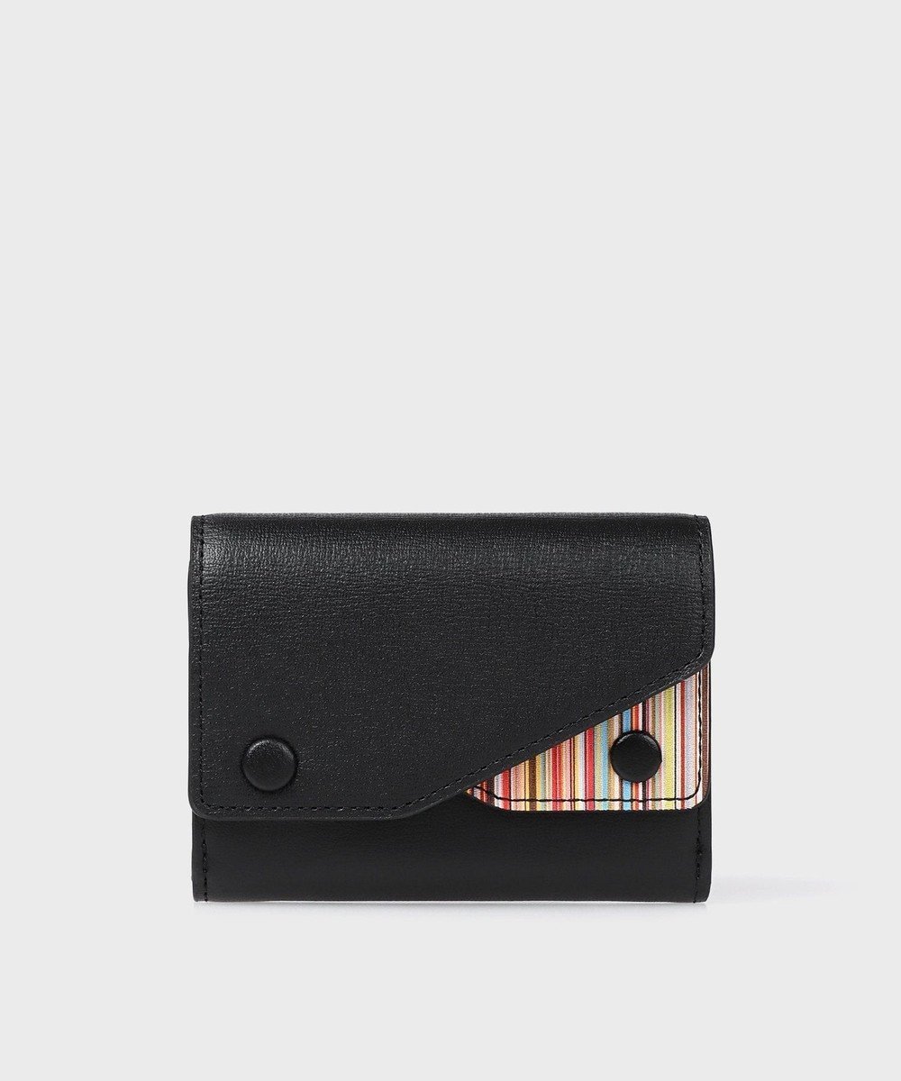 【ポールスミス/Paul Smith / MEN】のスモールスタイル 3つ折り財布 インテリア・キッズ・メンズ・レディースファッション・服の通販 founy(ファニー) 　ファッション　Fashion　メンズファッション　Fashion for Men　コンパクト　Compact, Small Size　ジャケット　Jacket, Outerwear　スーツ　Suit, Formalwear　財布　Wallet, Purse　ダブル　Double, Double-Breasted　フラップ　Flap, Flap Pocket　プリント　Print, Printed Pattern　ポケット　Pocket, Pocket Detail　メンズ　Men's, Menswear　ブラック|ID: prp329100004670620 ipo3291000000033766729