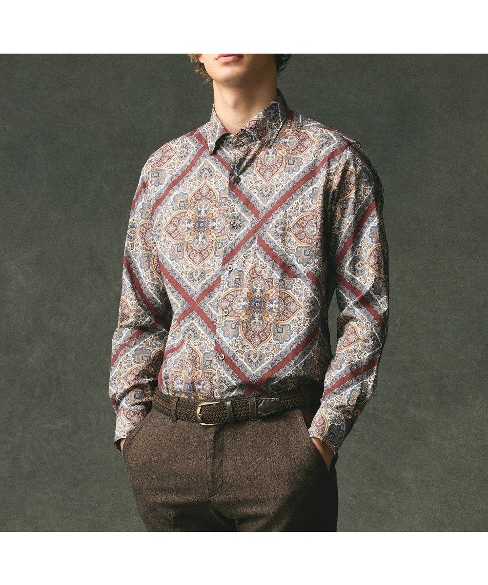 【ジョセフ アブード/JOSEPH ABBOUD / MEN】の【英国リバティ社・纏うアート・柄で魅せる】リバティプリント シャツ 25AW インテリア・キッズ・メンズ・レディースファッション・服の通販 founy(ファニー) 　ファッション　Fashion　メンズファッション　Fashion for Men　トップス・カットソー　Cut & Sew Tops　メンズシャツ　Shirts　インナー　Innerwear　シルク　Silk, 100% Silk　シンプル　Simple, Minimal　ジャケット　Jacket, Outerwear　スラックス　Slacks, Dress Pants　デニム　Denim, Jeans Material　ドレープ　Drape, Draping Fabric　フィット　Fit, Slim Fit　プリント　Print, Printed Pattern　モチーフ　Motif, Design Theme　レギュラー　Regular, Standard Fit　A/W・秋冬　Autumn/Winter　S/S・春夏　SS, Spring/Summer, Warm Season　おすすめ　Recommended / Our Picks　夏　Summer　エレガント 上品　Elegant　2025年　2025　2025-2026秋冬・A/W　Autumn/Winter 2025–26 AW25–26　ダークブラウン系6|ID: prp329100004670659 ipo3291000000033766843