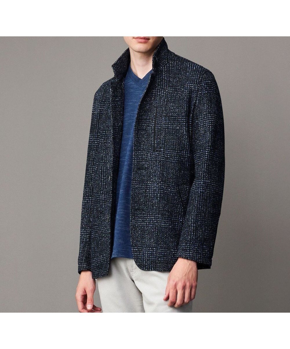 【ジョセフ アブード/JOSEPH ABBOUD / MEN】の【軽量/ストレッチ/イージーケア/ウォッシャブル】ツィーディーフリース ジャケット インテリア・キッズ・メンズ・レディースファッション・服の通販 founy(ファニー) 　ファッション　Fashion　メンズファッション　Fashion for Men　アウター　Men's Coats Outerwear　ブルゾンジャケット / カジュアルアウター　Bomber Jackets & Blousons　ウォッシャブル　Machine Washable　洗える　Machine Washable　軽量　Lightweight, Ultra Light　ジャケット　Jacket, Outerwear　ストレッチ　Stretch, Stretchy Fabric　ブルゾン　Blouson, Bomber Jacket　羽織　Haori, Light Jacket　A/W・秋冬　Autumn/Winter　ネイビー系|ID: prp329100004670664 ipo3291000000033766861