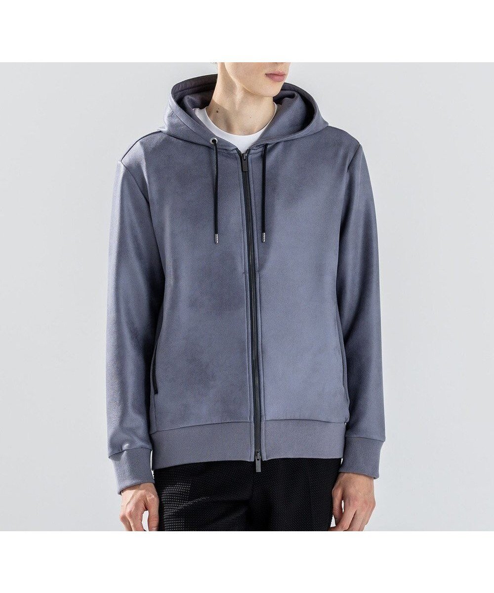 【ジョゼフ オム/JOSEPH HOMME / MEN】の新素材【ストレッチ/光沢感】レザーライクジャージーコンビ パーカー インテリア・キッズ・メンズ・レディースファッション・服の通販 founy(ファニー) 　ファッション　Fashion　メンズファッション　Fashion for Men　トップス・カットソー　Cut & Sew Tops　パーカー・フーディー / カジュアルコーデ　Hoodies & Parkas　2025年　2025　2025-2026秋冬・A/W　Autumn/Winter 2025–26 AW25–26　ストレッチ　Stretch, Stretchy Fabric　スポーティ　Sporty, Casual Athletic　テクスチャー　Texture, Textured Fabric　パーカー　Hoodie, Parka　フロント　Front, Front Design　ブロッキング　Color Blocking, Panel Design　プリント　Print, Printed Pattern　ベーシック　Basic, Essential　A/W・秋冬　Autumn/Winter　ライトグレー系|ID: prp329100004670667 ipo3291000000033766871