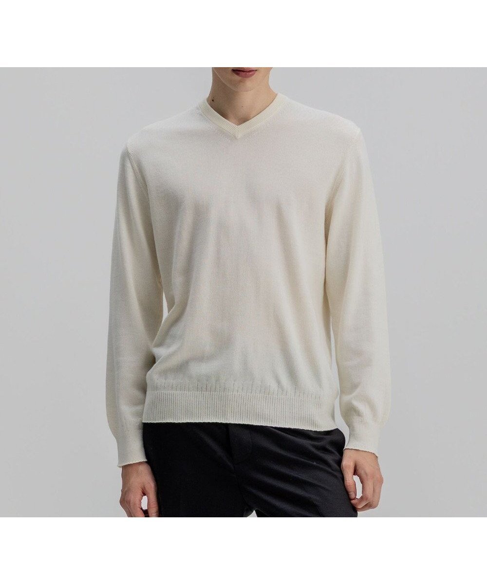 【ジョゼフ オム/JOSEPH HOMME / MEN】の【WEB・一部店舗限定】ウールコットンプレーン Vネックニット 人気、トレンドファッション・服の通販 founy(ファニー) 　ファッション　Fashion　メンズファッション　Fashion for Men　トップス・カットソー　Cut & Sew Tops　ニット・セーター / 定番トップス　Knit Tops & Sweaters　スペシャル　Special, Limited Edition　セーター　Sweater, Knitwear　バランス　Balance, Style Balance　ロング　Long, Long-Length　春　Spring　秋　Autumn　A/W・秋冬　Autumn/Winter　 other-1|ID: prp329100004670674 ipo3291000000034827349