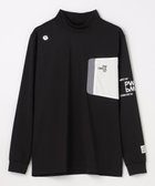 【ピーダブリュサーキュラス/PW CIRCULUS / MEN】の【吸水速乾 / UV遮蔽率99.5% UVカット / ストレッチ】【MEN】ロングスリーブ ポケットモックT ゴルフ ブラック系|ID: prp329100004670699 ipo3291000000033767009