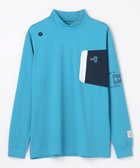 【ピーダブリュサーキュラス/PW CIRCULUS / MEN】の【吸水速乾 / UV遮蔽率99.5% UVカット / ストレッチ】【MEN】ロングスリーブ ポケットモックT ゴルフ スカイブルー系|ID: prp329100004670699 ipo3291000000033767011