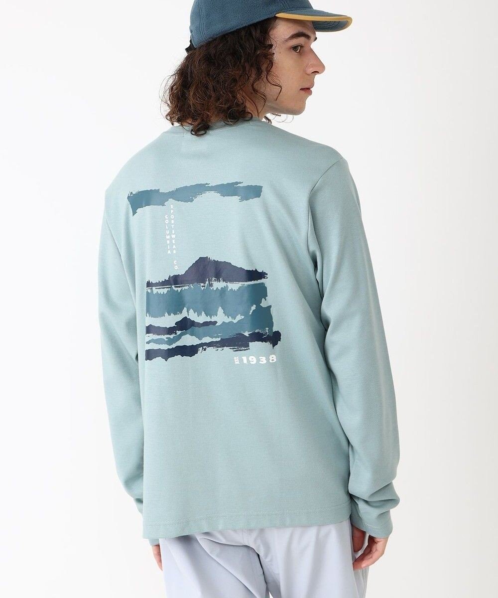 【コロンビア/Columbia / MEN】のColumbia/ プラネタリーポイントロングスリーブグラフィックティー /コロンビア インテリア・キッズ・メンズ・レディースファッション・服の通販 founy(ファニー) 　ファッション　Fashion　メンズファッション　Fashion for Men　トップス・カットソー　Cut & Sew Tops　メンズシャツ　Shirts　アウトドア　Outdoor Clothing　カットソー　Cut and Sewn Top　グラフィック　Graphic, Graphic Design　スタイリッシュ　Stylish, Fashionable　ストレッチ　Stretch, Stretchy Fabric　パターン　Pattern, Design Print　ベーシック　Basic, Essential　ロング　Long, Long-Length　夏　Summer　S/S・春夏　SS, Spring/Summer, Warm Season　A/W・秋冬　Autumn/Winter　Crushed Blue、 Painterly Plains|ID: prp329100004670746 ipo3291000000033767155