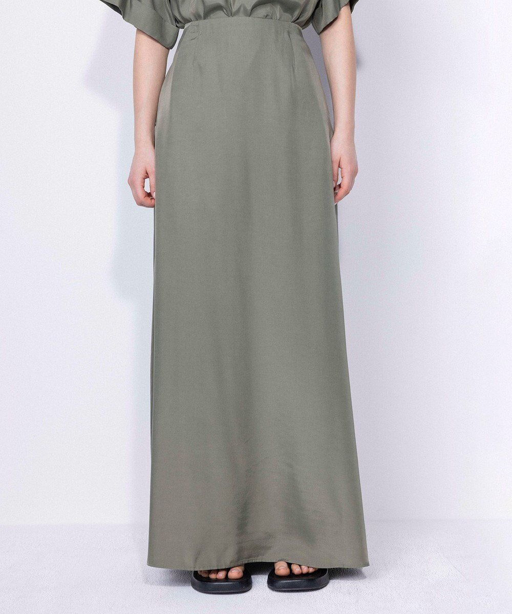 【ネイヴ/NAVE】の【ReNAVE・セットアップ可/洗える/UVケア/接触冷感】フィブリルシャンブレー Aラインスカート インテリア・キッズ・メンズ・レディースファッション・服の通販 founy(ファニー) 　雑誌掲載アイテム　Magazine Picks & Fashion Features　ファッション雑誌　Fashion Magazines　リー　LEE　ファッション　Fashion　レディースファッション　Fashion for Women　セットアップ　Matching Sets　スカート・ミニ/ミディ/マキシ　Skirts / Mini, Midi & Maxi Skirts　スカート　Skirts　Aライン・フレアスカート　A-Line & Flared Skirts　春　Spring　洗える　Machine Washable　キュプラ　Cupro, Eco Fabric　セットアップ　Set-Up, Coordinated Outfit　雑誌　Magazine, Fashion Magazine　ポケット　Pocket, Pocket Detail　6月号　June Issue, Jun. Edition　ワイド　Wide, Wide Fit　S/S・春夏　SS, Spring/Summer, Warm Season　夏　Summer　エレガント 上品　Elegant　カーキ系|ID: prp329100004670843 ipo3291000000034276457