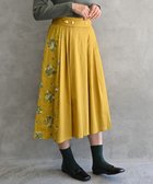 【ムーク/muuc】の〈コットン×リネン〉〈高品質なドライタッチ生地〉〈遠州織物の工場で織られた上質な生地〉野小花刺繍 ウエスト後ろゴムあり 裏地あり ギャザースカート イエロー|ID: prp329100004670853 ipo3291000000034276587