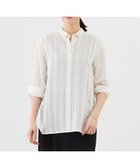 【ジェイ プレス/J.PRESS】の【洗える】SHEER dobby ストライプ シャツカラー ブラウス アイボリー系1|ID: prp329100004670857 ipo3291000000034277989