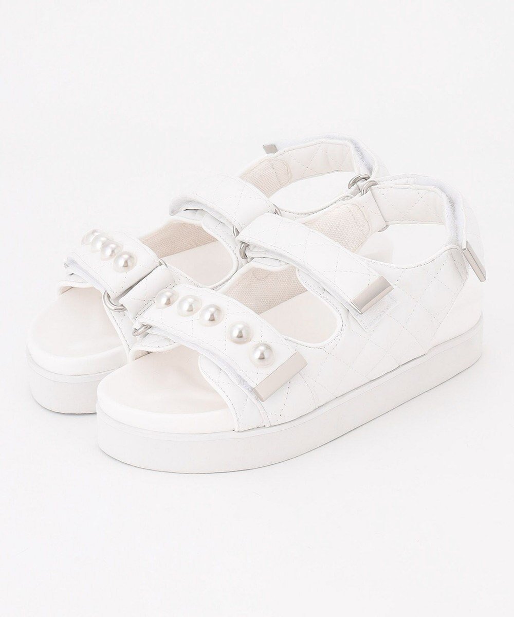 【フェルゥ/Feroux】のパールポイントツイード/キルティング サンダル インテリア・キッズ・メンズ・レディースファッション・服の通販 founy(ファニー) ファッション Fashion レディースファッション Fashion for Women キルティング Quilted, Quilting サンダル Sandals, Summer Shoes スポーツ Sports, Activewear ツイード Twill, Twill Weave トレンド Trend, Trending Now パール Pearl, Pearl Accent フィット Fit, Slim Fit フェミニン Feminine, Girly モノトーン Monotone, Black and White 厚底 Platform Shoes 夏 Summer 春 Spring S/S・春夏 SS, Spring/Summer, Warm Season ホワイト系9|ID: prp329100004670867 ipo3291000000034308890