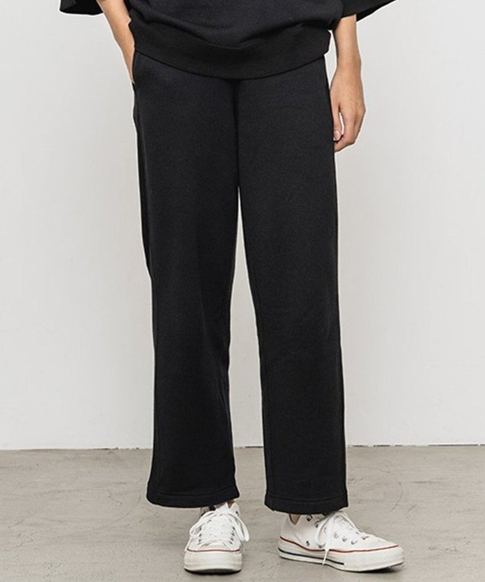 【ハーグ/HAAG】の【スマイルコットン使用/肌に優しい】SIDE RIB SWEAT PANTS スウェットパンツ インテリア・キッズ・メンズ・レディースファッション・服の通販 founy(ファニー) https://founy.com/ ファッション Fashion レディースファッション Fashion for Women パンツ Pants & Trousers カットソー Cut and Sewn Top 吸水 Absorbent, Quick-Dry シューズ Shoes, Footwear ストレート Straight, Straight Cut スピンドル Spindle, Drawcord タンブラー Tumbler, Travel Mug フィット Fit, Slim Fit レギュラー Regular, Standard Fit A/W・秋冬 Autumn/Winter S/S・春夏 SS, Spring/Summer, Warm Season おすすめ Recommended / Our Picks 夏 Summer |ID: prp329100004670888 ipo3291000000034278331