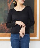 【トック/TOQUE】の〈大草直子さんアドバイザー〉【洗える/天然素材】アルパカシルクリブ ロングT ブラック|ID: prp329100004670891 ipo3291000000033767649