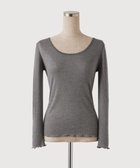 【トック/TOQUE】の〈大草直子さんアドバイザー〉【洗える/天然素材】アルパカシルクリブ ロングT グレー|ID: prp329100004670891 ipo3291000000033767650